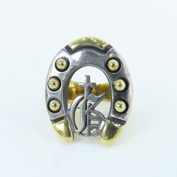 実際に弊社で買取させて頂いたGangsterville×galcia/ギャングスタービル×ガルシア Horse Shoe Trademark Ring/ホースシューリング/14号の画像 1枚目