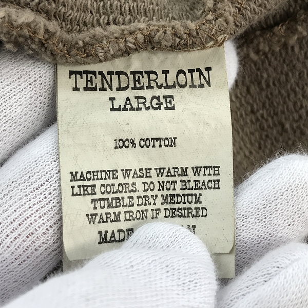 実際に弊社で買取させて頂いたTENDERLOIN/テンダーロイン MOCK NECK SWEAT ZIP UP/モックネックスウェットジップアップ/Lの画像 2枚目