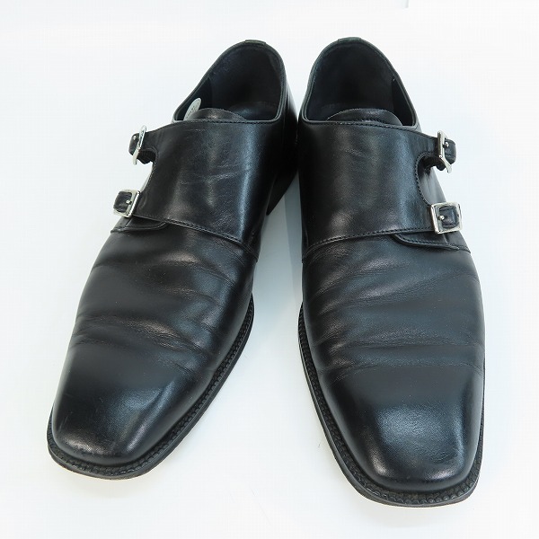 実際に弊社で買取させて頂いたBURBERRY/バーバリー ダブルモンクストラップ ビジネスシュース ブラック BU1541/25cm