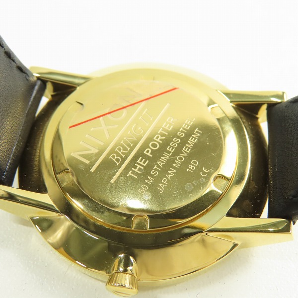 実際に弊社で買取させて頂いたNIXON/ニクソン THE Porter Leather 腕時計/ウォッチ A1058 510の画像 3枚目