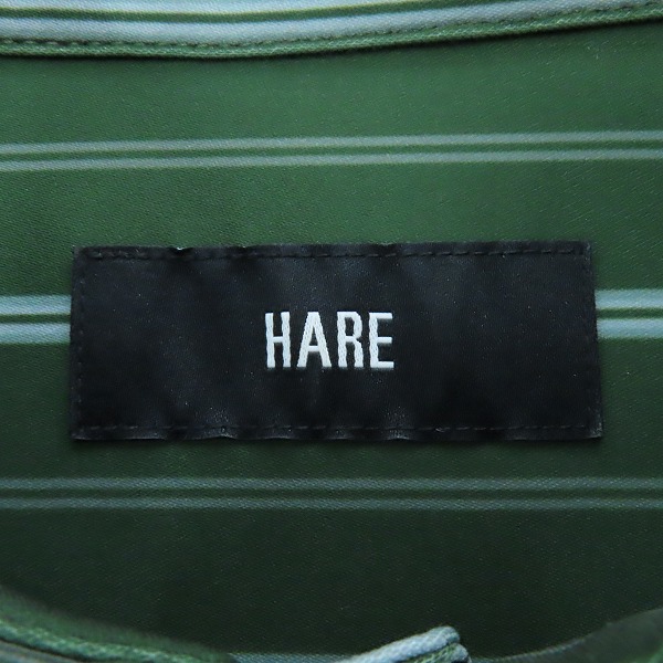 実際に弊社で買取させて頂いたHARE/ハレ 半袖 ストライプ シャツ HA020538AD/Fの画像 2枚目