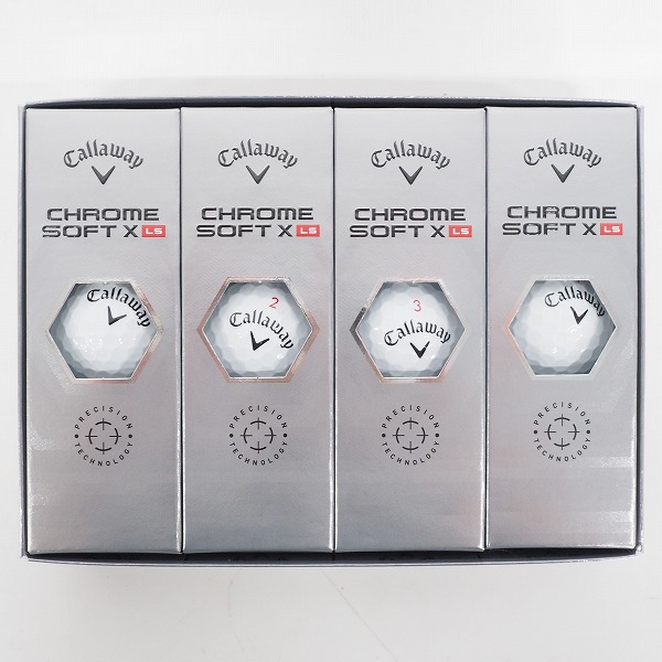 実際に弊社で買取させて頂いた【未使用】Callaway/キャロウェイ CHROME SOFT X LS ゴルフボール ホワイト 1ダース