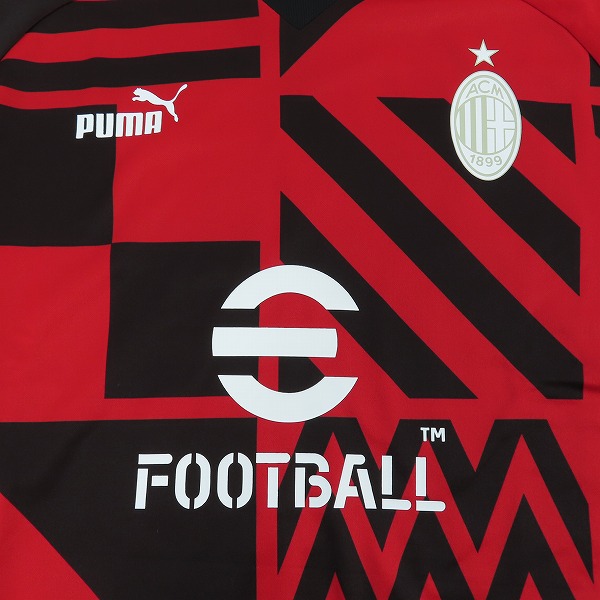 実際に弊社で買取させて頂いた【未使用】PUMA/プーマ ACミラン 22/23 プレマッチ ニットトップ 長袖Tシャツ 767550-06 Lの画像 3枚目