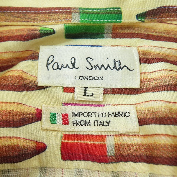 実際に弊社で買取させて頂いたPaul Smith LONDON/ポールスミスロンドン 色鉛筆 総柄 長袖シャツ/Lの画像 2枚目