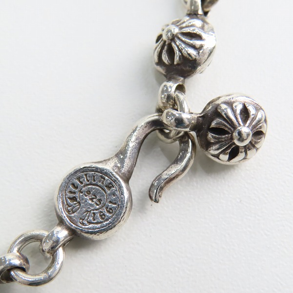 実際に弊社で買取させて頂いた【インボイス有】CHROME HEARTS/クロムハーツ #1 クロスボールブレスレットの画像 4枚目