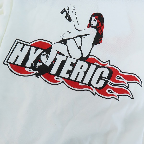 実際に弊社で買取させて頂いた【未使用】HYSTERIC GLAMOUR/ヒステリックグラマー FLAME GIRL ショート丈Tシャツ 01241CL02/FREEの画像 5枚目