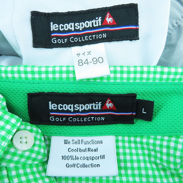 実際に弊社で買取させて頂いたle coq sportif/ルコックスポルティフ チェックポロシャツ/ハーフパンツ ゴルフウェア/2点セットの画像 2枚目