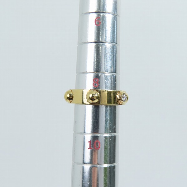 実際に弊社で買取させて頂いたLOUIS VUITTON/ルイヴィトン K18YG/750 プティット バーグ クルー 1Pダイヤ リング/指輪 48/9号の画像 8枚目