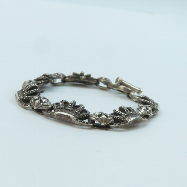 実際に弊社で買取させて頂いたJUSTIN DAVIS/ジャスティンデイビス SMALL QE2 BRACELET クラウンブレスレット SBJ118の画像 4枚目