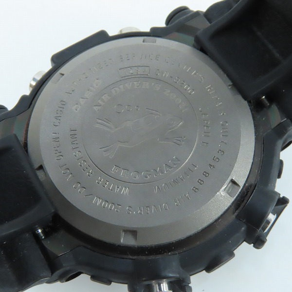 実際に弊社で買取させて頂いたG-SHOCK/Gショック FROGMAN MEN IN BLACK 2 フロッグマン DW-8200BM-1T【動作未確認】の画像 3枚目