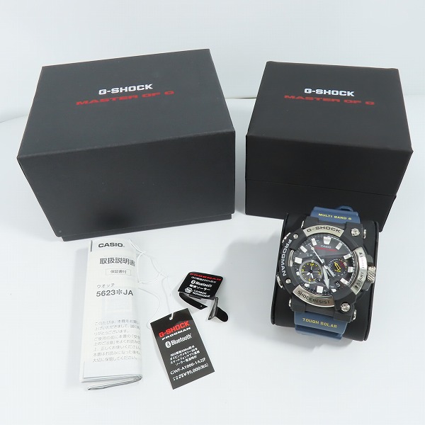 実際に弊社で買取させて頂いたG-SHOCK/Gショック MASTER OF G FROGMAN/フロッグマン Bluetooth 電波ソーラー GWF-A1000-1A2JFの画像 8枚目