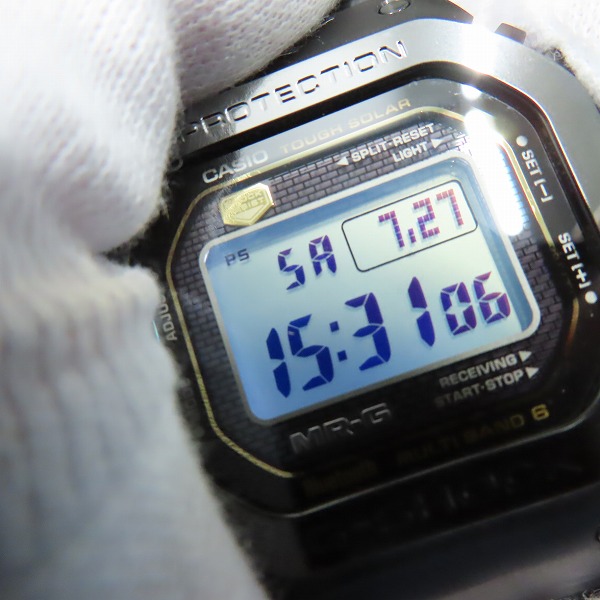 実際に弊社で買取させて頂いた【保証期間内】G-SHOCK/Gショック MR-G 初代モデル DW-5000C チタン フルメタル デュラソフトバンド MRG-B5000R-1JRの画像 6枚目