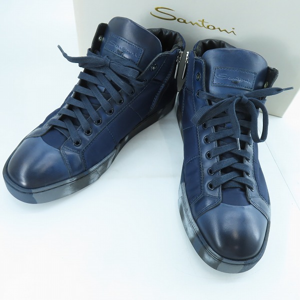 実際に弊社で買取させて頂いたSANTONI/サントーニ 迷彩柄/カモフラ柄 ソール ナイロン ハイカット スニーカー MBGU20508CABRRPPU60/6