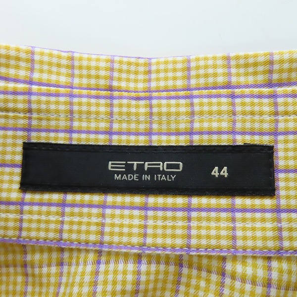 実際に弊社で買取させて頂いたETRO/エトロ レディース チェック柄シャツ 44の画像 2枚目