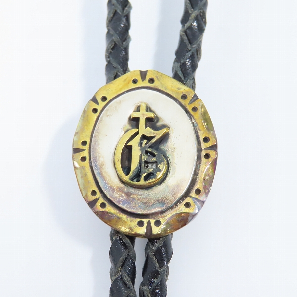 実際に弊社で買取させて頂いた（4）GANGSTERVILLE×Galcia/ギャングスタービル×ガルシア G ループタイ/ボロタイ/ブラス/シルバーの画像 1枚目