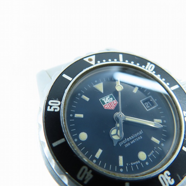 実際に弊社で買取させて頂いたTAG HEUER/タグホイヤー 200m プロフェッショナル デイト アナログ腕時計 929-208H 【動作未確認】の画像 5枚目