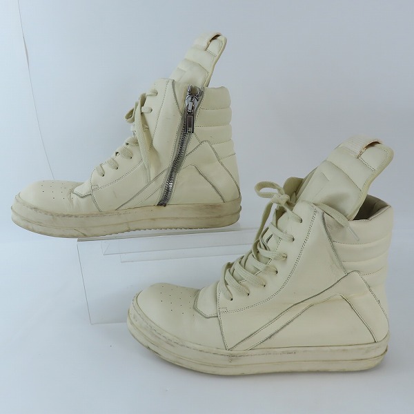 実際に弊社で買取させて頂いたRick Owens/リックオウエンス GEOBASKET/ジオバスケット サイドジップスニーカー/42の画像 3枚目