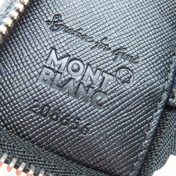 実際に弊社で買取させて頂いたMONTBLANC/モンブラン ラウンドジップ レザー ペンケースの画像 4枚目