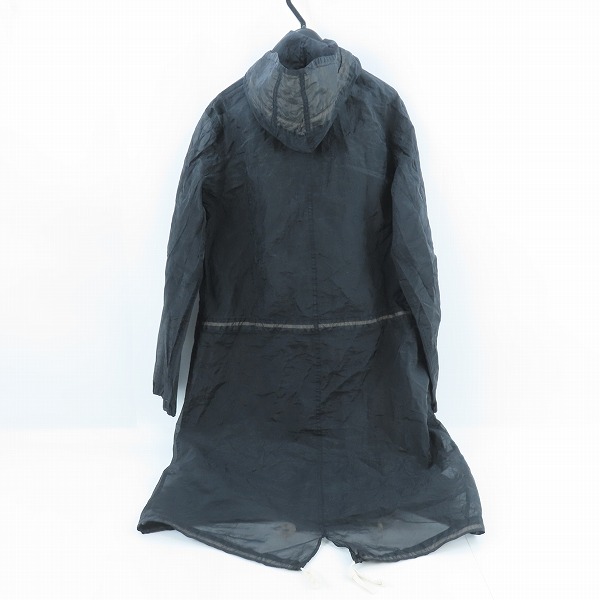 実際に弊社で買取させて頂いたBLACK COMME des GARCONS/ブラックコムデギャルソン 20AW/シースルーコート 1F-C001/Lの画像 1枚目