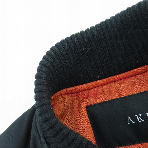 実際に弊社で買取させて頂いたAKM/エーケーエム 17AW ACTION MA-1 フライトジャケット B223/Mの画像 5枚目