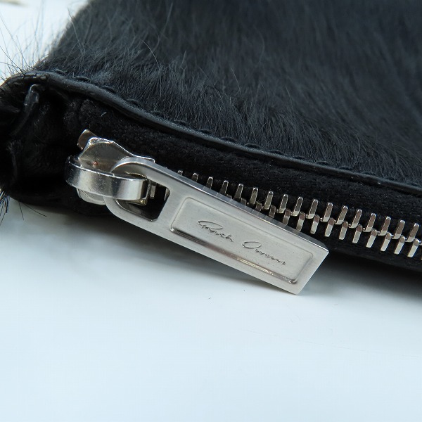 実際に弊社で買取させて頂いたRick Owens/リック・オウエンス スモールアドリ ハラコショルダーバッグ/ ブラック/RA02C0325LHLの画像 6枚目