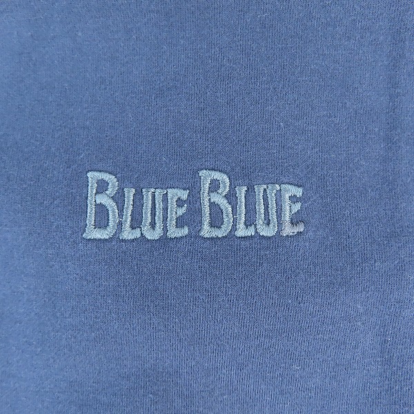 実際に弊社で買取させて頂いたBLUEBLUE/ブルーブルー スビンギザコットン BBエンブロイダリー カットオフ ライトスウェットシャツ ネイビー 1007749/2の画像 3枚目