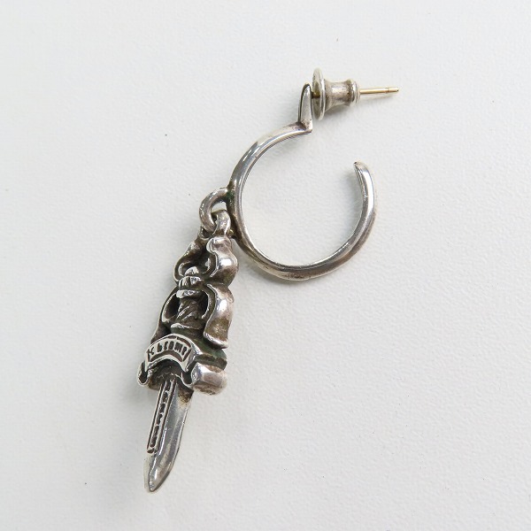 実際に弊社で買取させて頂いた(2)CHROME HEARTS/クロムハーツ ダガーフープ ピアスの画像 1枚目