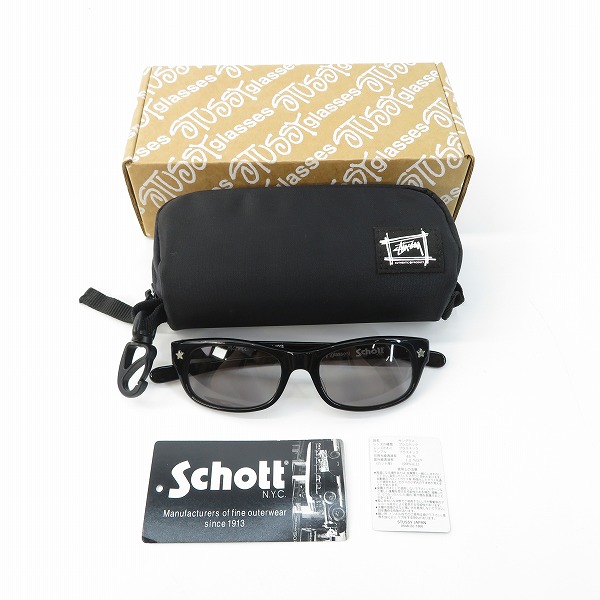 実際に弊社で買取させて頂いたSTUSSY×Schott/ステューシー×ショット MICHAEL サングラス アイウェアの画像 7枚目