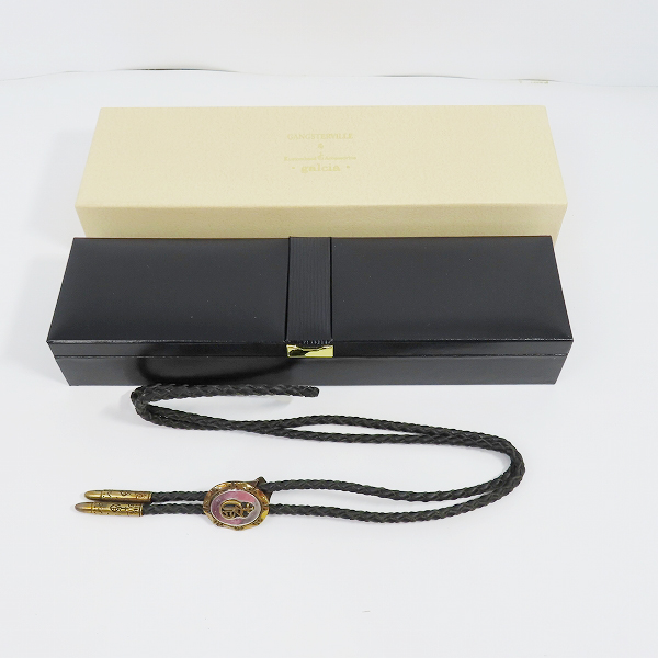 実際に弊社で買取させて頂いた（5）GANGSTERVILLE×Galcia/ギャングスタービル×ガルシア G ループタイ/ボロタイ/ブラス/シルバーの画像 8枚目