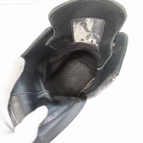 実際に弊社で買取させて頂いたRick Owens/リックオウエンス RAMONES/ラモーンズ サイドジップ スニーカー 31904/41の画像 4枚目