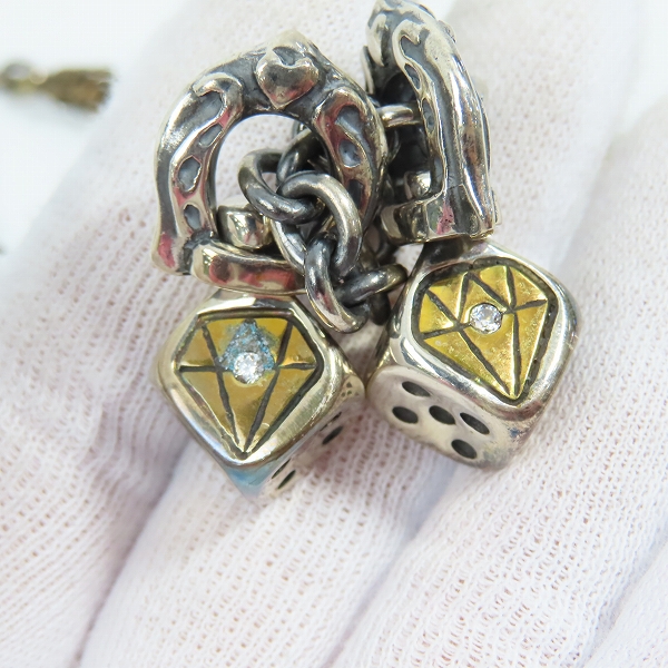 実際に弊社で買取させて頂いた（3）GANGSTERVILLE/ギャングスタービル × galcia/ガルシア DICE TOP/CHIAN SET/ダイス ネックレスの画像 3枚目