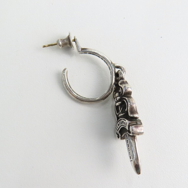 実際に弊社で買取させて頂いた(2)CHROME HEARTS/クロムハーツ ダガーフープ ピアスの画像 2枚目