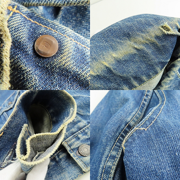 実際に弊社で買取させて頂いたLEVIS/リーバイス 557 60sオリジナル デニムジャケット/40の画像 8枚目