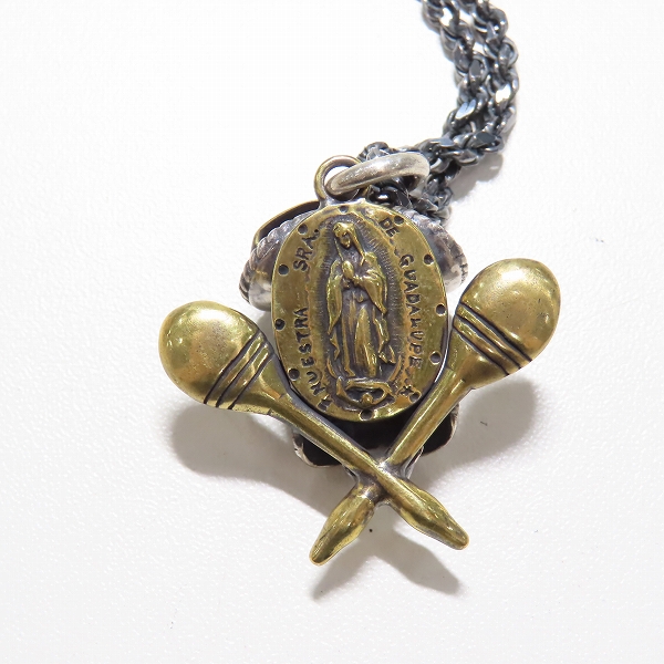 実際に弊社で買取させて頂いたGANGSTERVILLE×Galcia/ギャングスタービル×ガルシア SOMBRERO SKULLネックレス ペーパーチェーンの画像 2枚目