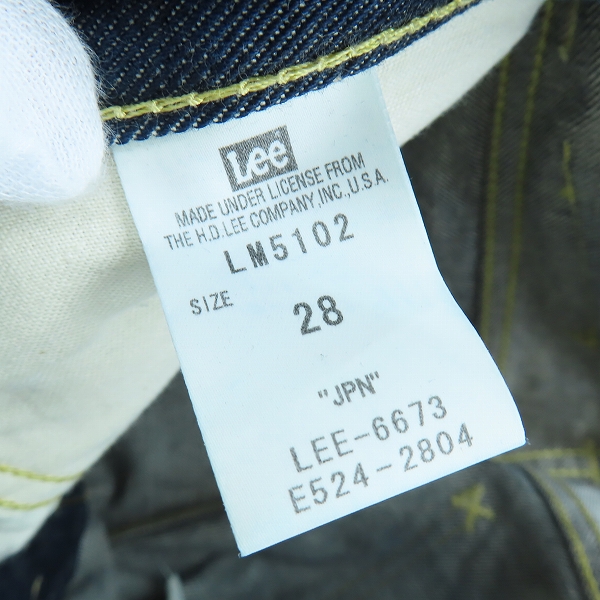 実際に弊社で買取させて頂いた【未使用】Lee/リー Lot.102 ブーツカット デニムパンツ LM5102 /W28L34の画像 5枚目