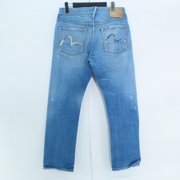 実際に弊社で買取させて頂いた【難あり】EVISU/エヴィス エビス カモメ プリント デニムパンツ 32×32の画像 1枚目
