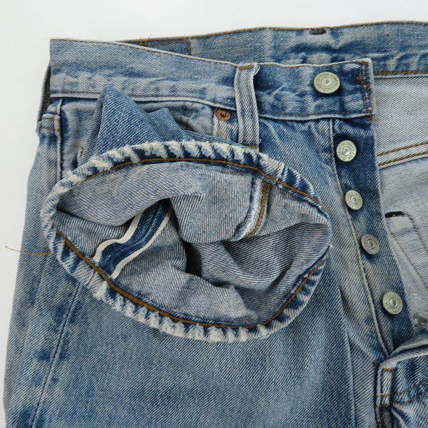 実際に弊社で買取させて頂いたLEVIS/リーバイス 85年製 501 ボタン裏刻印524 赤耳/スモールe ボタンフライ デニムパンツ/W30×L32の画像 8枚目