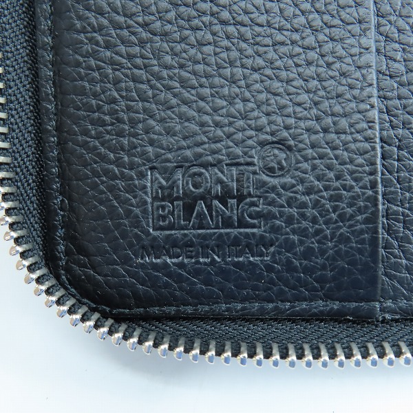実際に弊社で買取させて頂いたMontblanc/モンブラン ラウンドジップ レザー サイフ/マルチケースの画像 5枚目