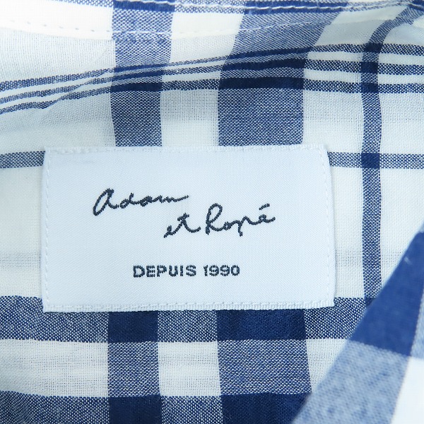 実際に弊社で買取させて頂いたAdam et Rope/アダムエロペ 日本製 チェック柄長袖シャツ GMG-1508-B/Mの画像 2枚目