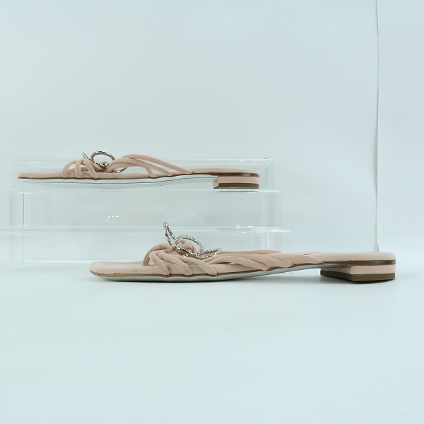 実際に弊社で買取させて頂いたLOUIS VUITTON/ルイヴィトン ビジューフラワー トングサンダル 35.5 の画像 3枚目