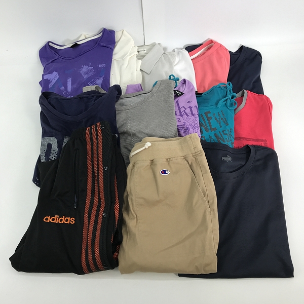 実際に弊社で買取させて頂いた【おまとめ】プーマ/アディダス/チャンピオン 等 Tシャツ/スウェットパンツ/トレーニングウェア 他 メンズ/レディース