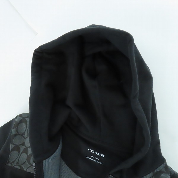 実際に弊社で買取させて頂いた【未使用】COACH/コーチ シグネチャー 切り替えジップパーカー C7817/Sの画像 5枚目