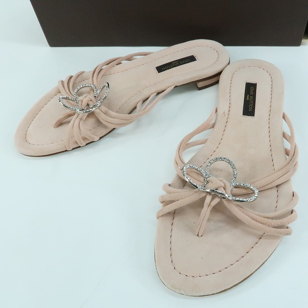 実際に弊社で買取させて頂いたLOUIS VUITTON/ルイヴィトン ビジューフラワー トングサンダル 35.5 