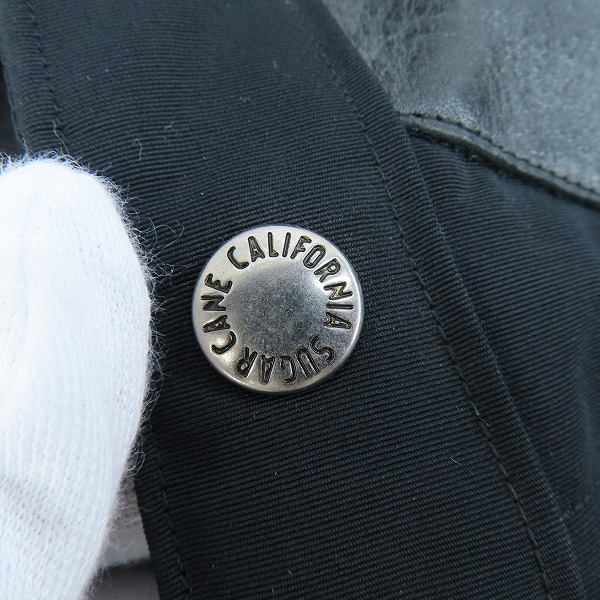 実際に弊社で買取させて頂いたSUGAR CANE/シュガーケーン レザーヨークダウンジャケット SC12342/Mの画像 5枚目