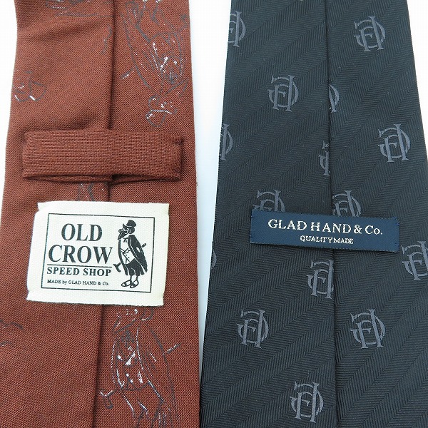実際に弊社で買取させて頂いたGLADHAND/グラッドハンド OLD CROW/オールドクロウ ネクタイ 4点セットの画像 5枚目