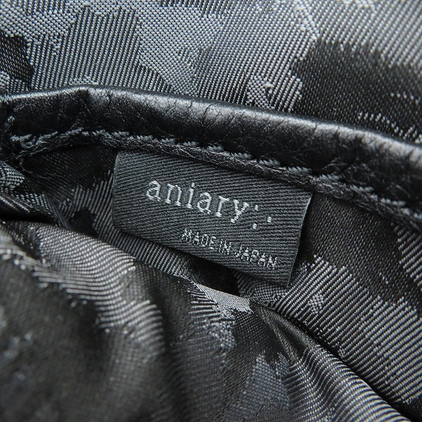 実際に弊社で買取させて頂いたaniary/アニアリ 裏地迷彩柄 レザー ハンドバッグの画像 4枚目