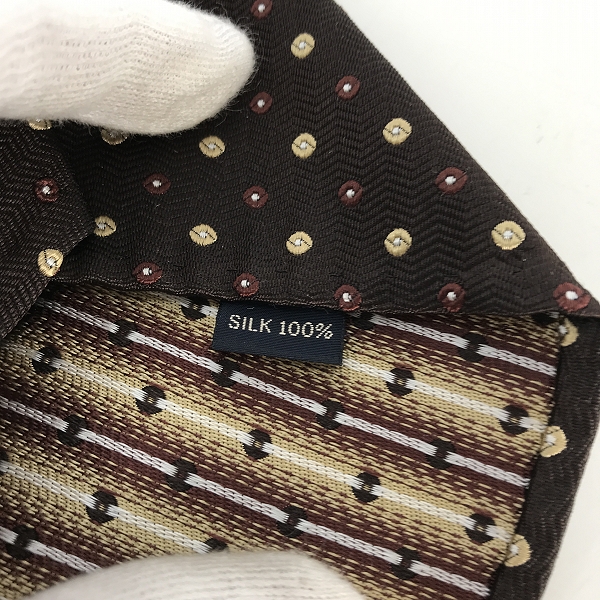 実際に弊社で買取させて頂いたGLADHAND/グラッドハンド ブラウン総柄ネクタイ /Fの画像 4枚目