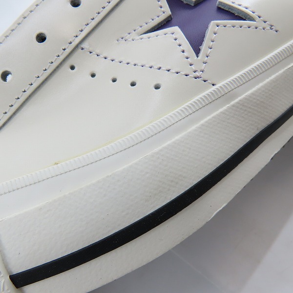 実際に弊社で買取させて頂いた【未使用】CONVERSE/コンバース ONE STAR J WHT/PUR/10.5の画像 7枚目