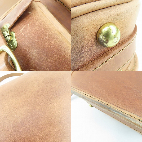 実際に弊社で買取させて頂いたHERZ/ヘルツ 50周年/50th記念 ギボシ留めショルダーバッグ CK-100の画像 7枚目