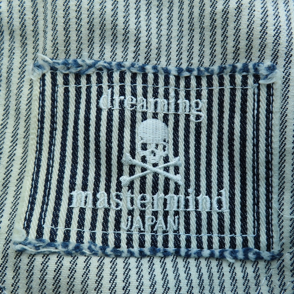実際に弊社で買取させて頂いたmastermind JAPAN/マスターマインドジャパン ストライプオーバーオール /MC2-0A01-03/Sの画像 2枚目